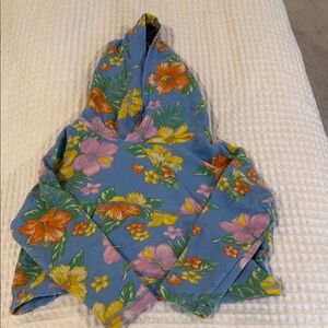 Floral Blue Hoodie